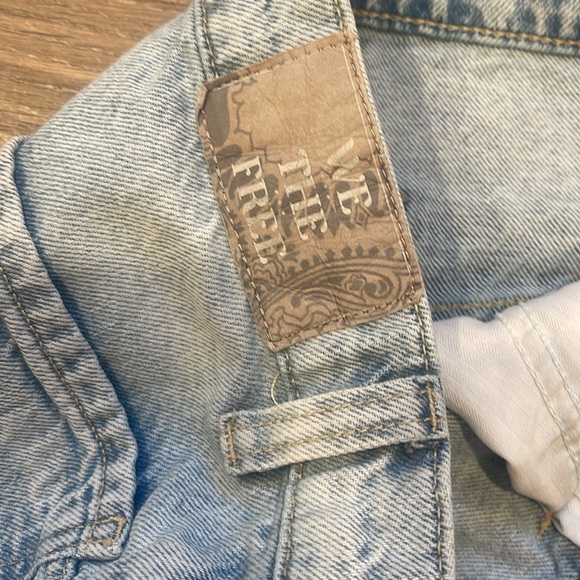 Free People Light Blue Wide-Leg Jeans size 28 Free Bird Blue - Picture 4 of 8
